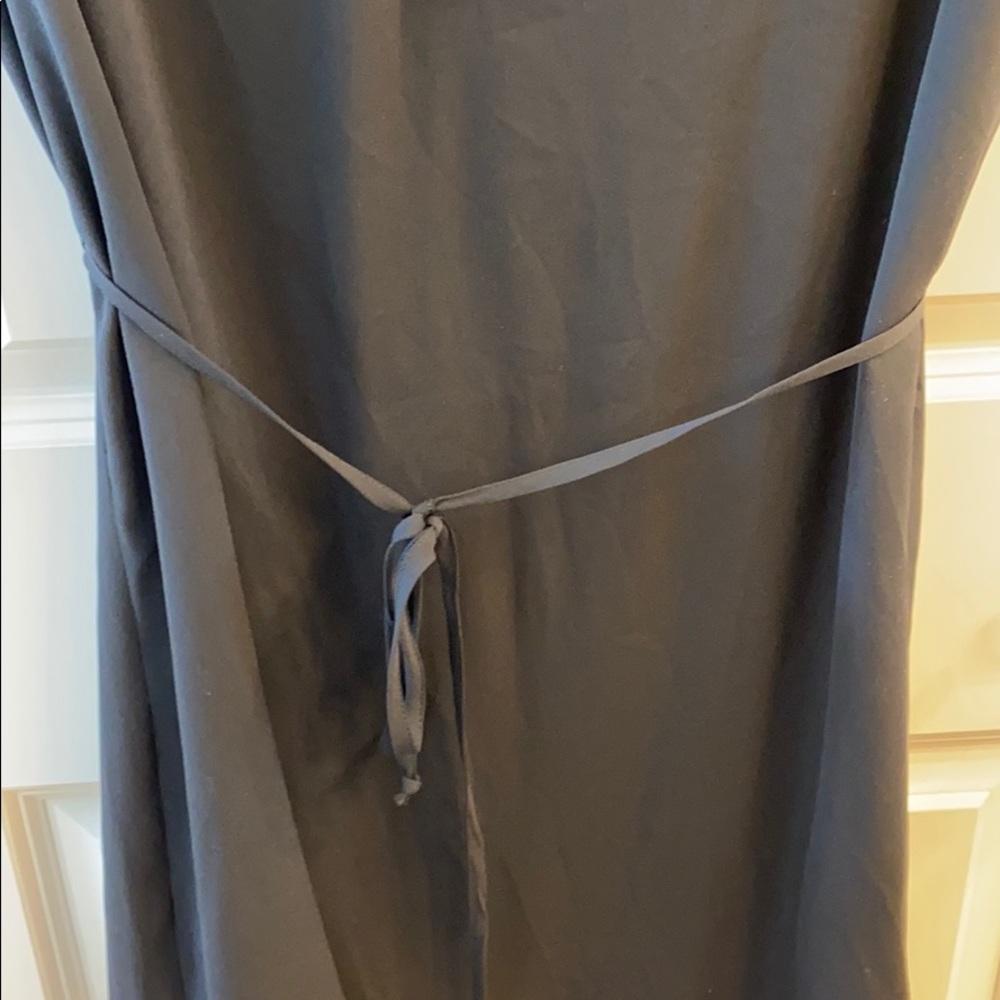 Black DR2 Dress with Ruching and Tie Waist Sz L - Picture 3 of 7